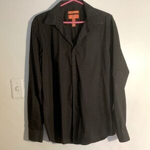 ❄️ MENS BLACK STRETCH EXTREME SLIM FIT DRESS SHIRT•Moores•16 1/2”